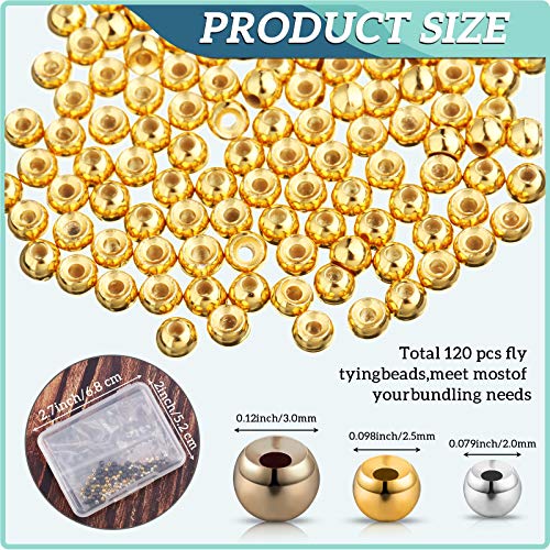 image for Skylety 120 Pieces Fly Tying Beads with a Plastic Box Tungsten Beads R