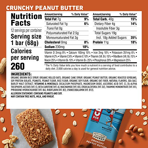 Barritas energéticas Crunchy Peanut Butter Clif Bars 24 unid miniatura 6