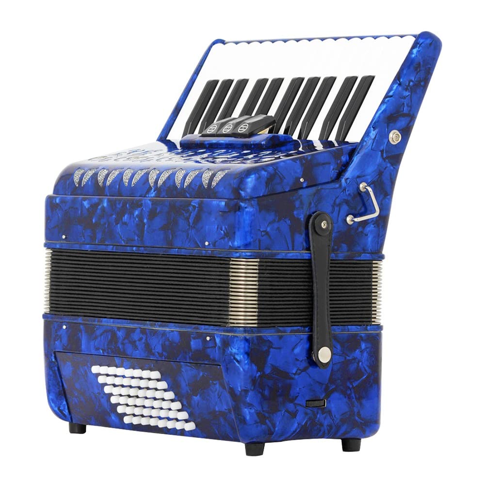 26 Keys 48 Bass Accordion Piano Fascinating Softer with Strap and Accordion Backpack Musical Instrument for Home Classroom