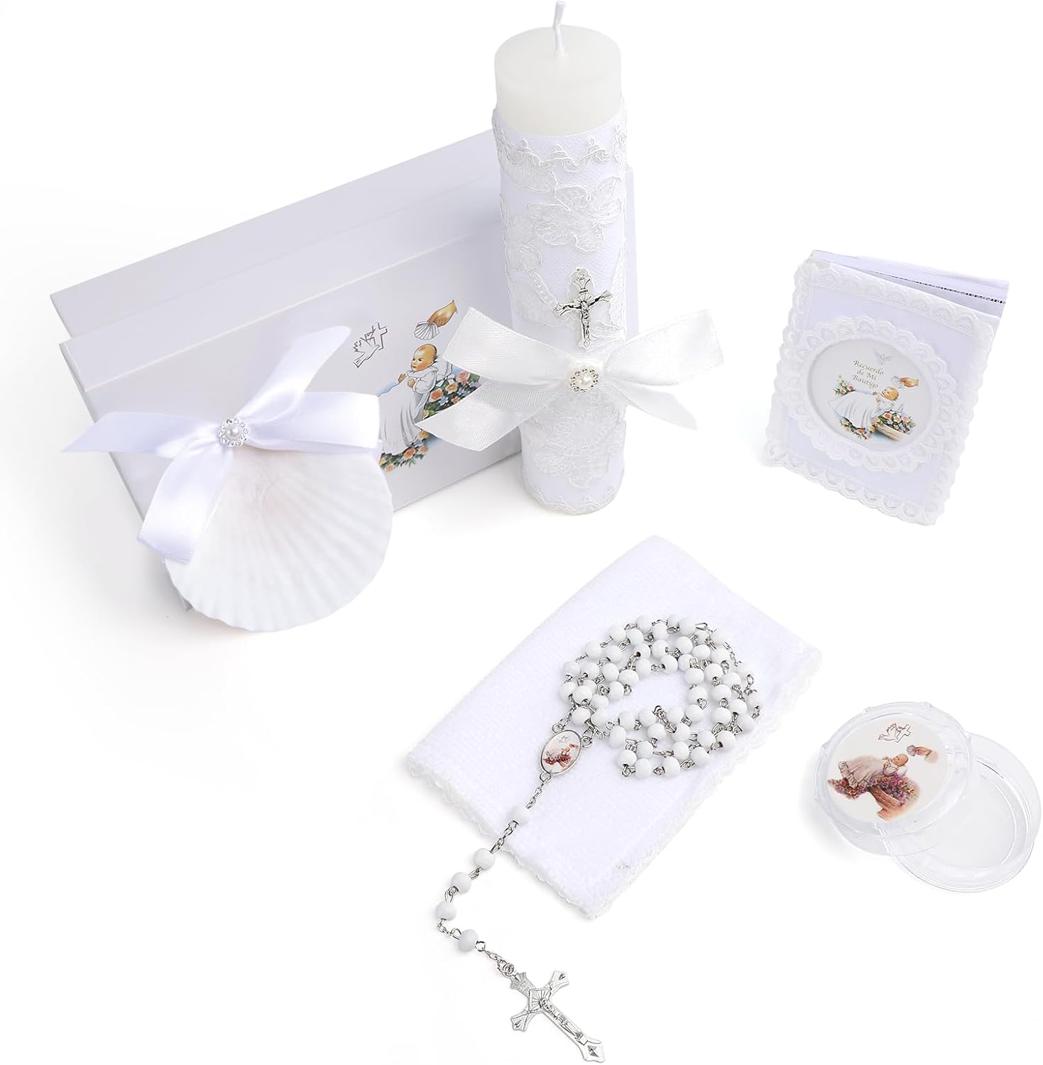 Baptism Candle Set for Boys Girls,5 PCS Baptism Kit Zambia Ubuy