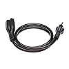 Amazon Basics Cable de extensión, 13 amperios, 125 V, 3 pies, negro