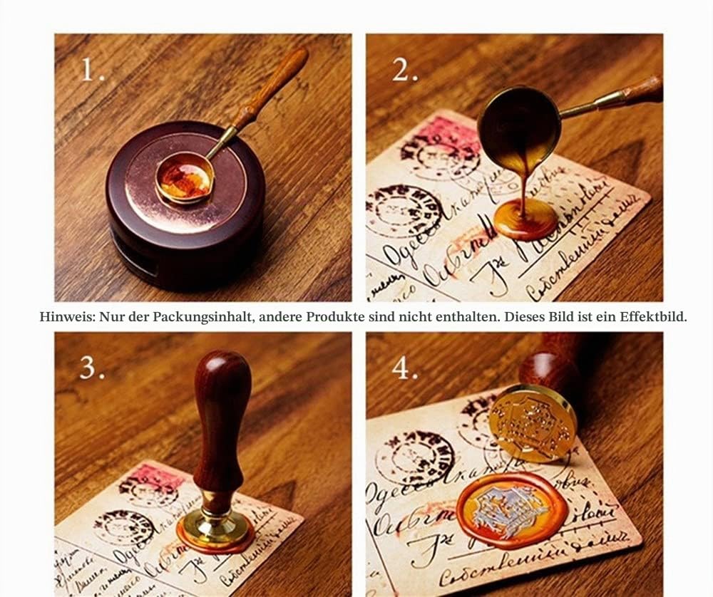 Vintage Retro Siegelstempel Set, 26 Buchstaben, Alphabet A-Z Abnehmbarer Wachs Stempel Messing Köpfe + 2 Holzgriff für Einladungen Weinverpackungen Geschenkverpackungen Grußkarten