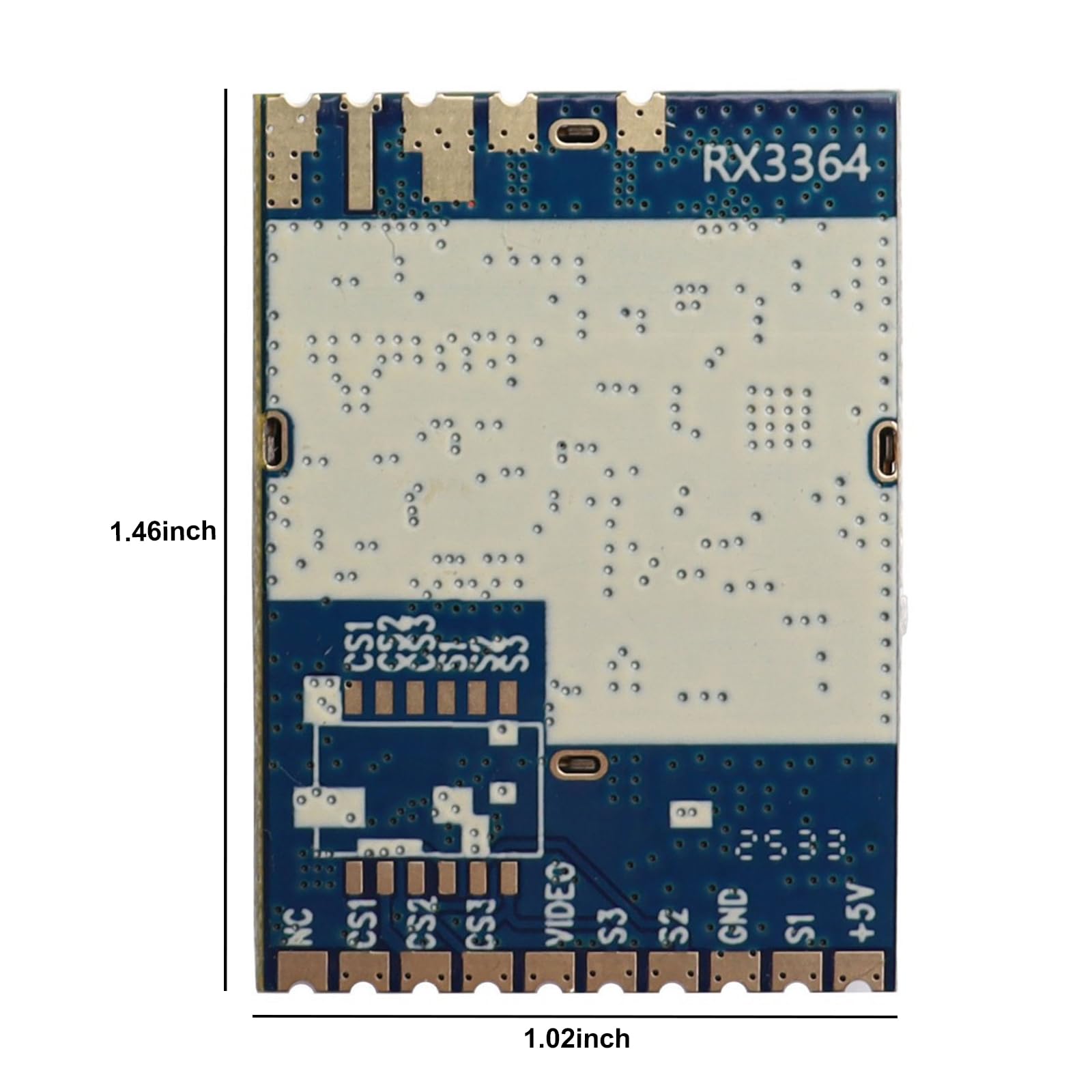 RX3364 3,3 GHz symuluje bezprzewodowy moduł transmisji audio wideo 3060-3500 MHz bezprzewodowy moduł adaptera sygnału audio wideo łatwa instalacja do akcesoriów wyścigowych dronów