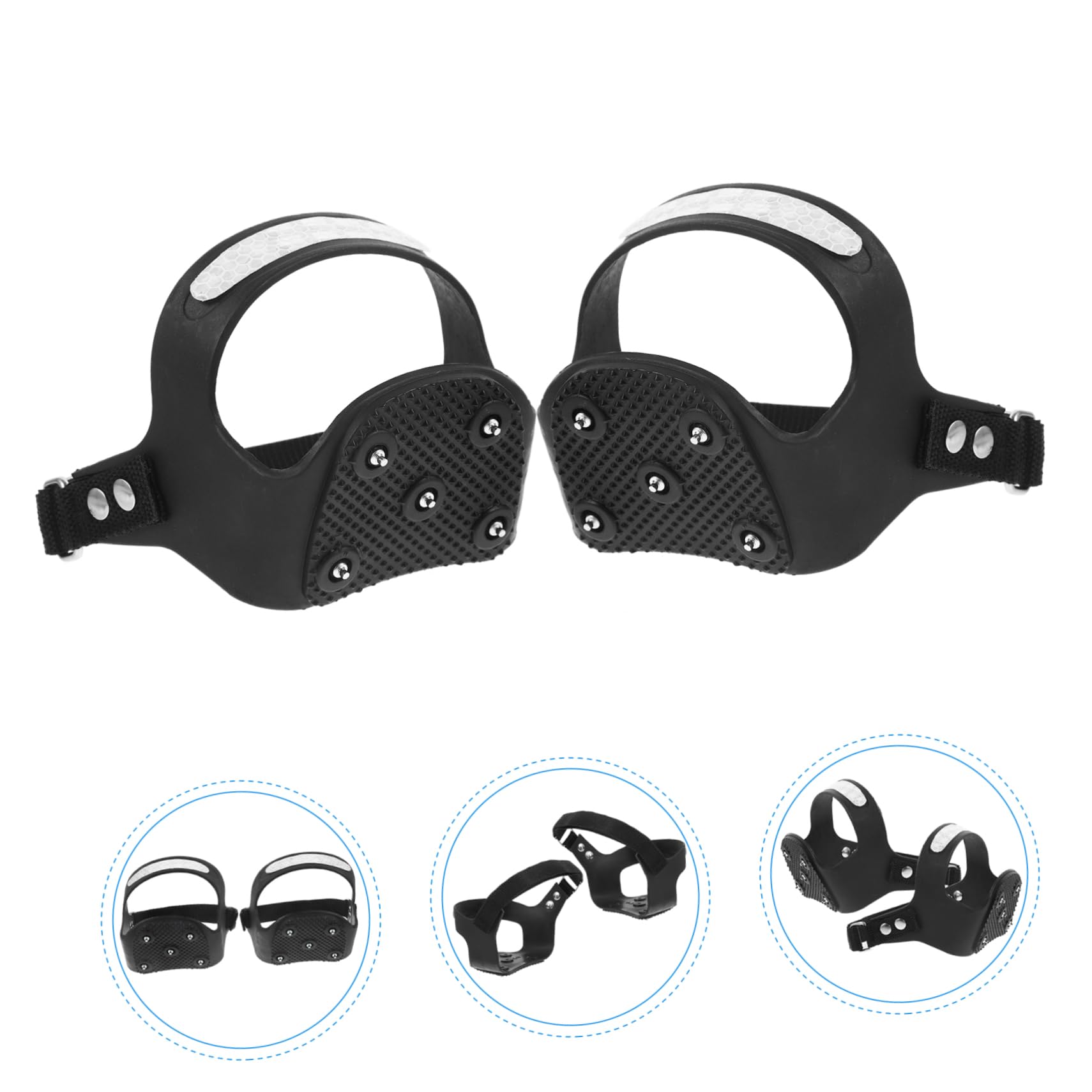 SHERCHPRY 1paia Cramponi Silicone Antiscivolo Punte Per Scarpe Per Escursioni e Arrampicata Su Riflettente Per Maggiore