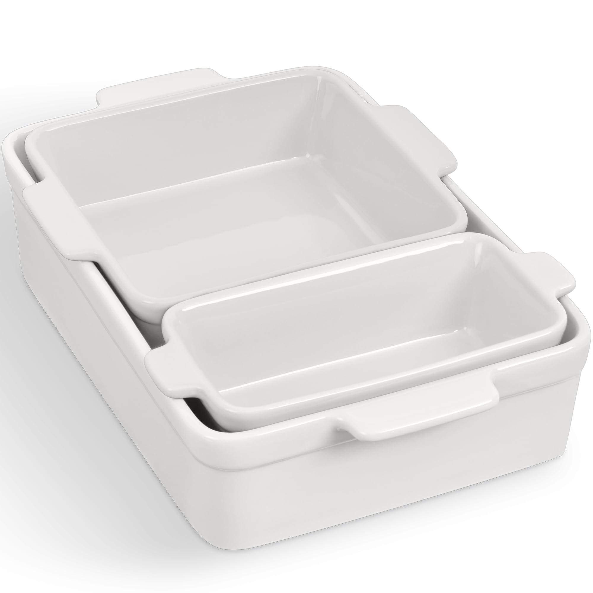 Best Choice Products 3-Piece Ceramic Bakeware Set