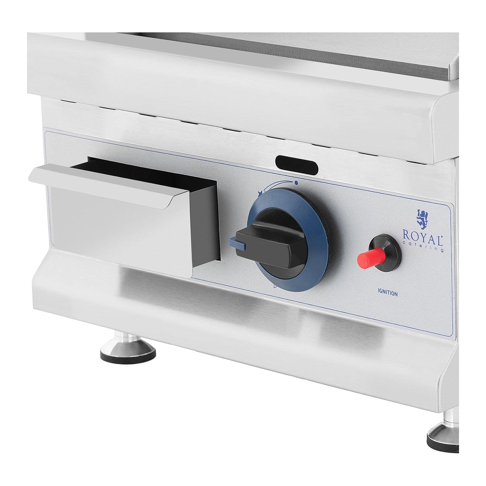 Royal Catering Plancha Fry Top de Gas RC-GG35030 (Placa de parrilla: 35 x 40 cm, Potencia: 3.000 W, Presión: 0,03 bar (propano, butano))