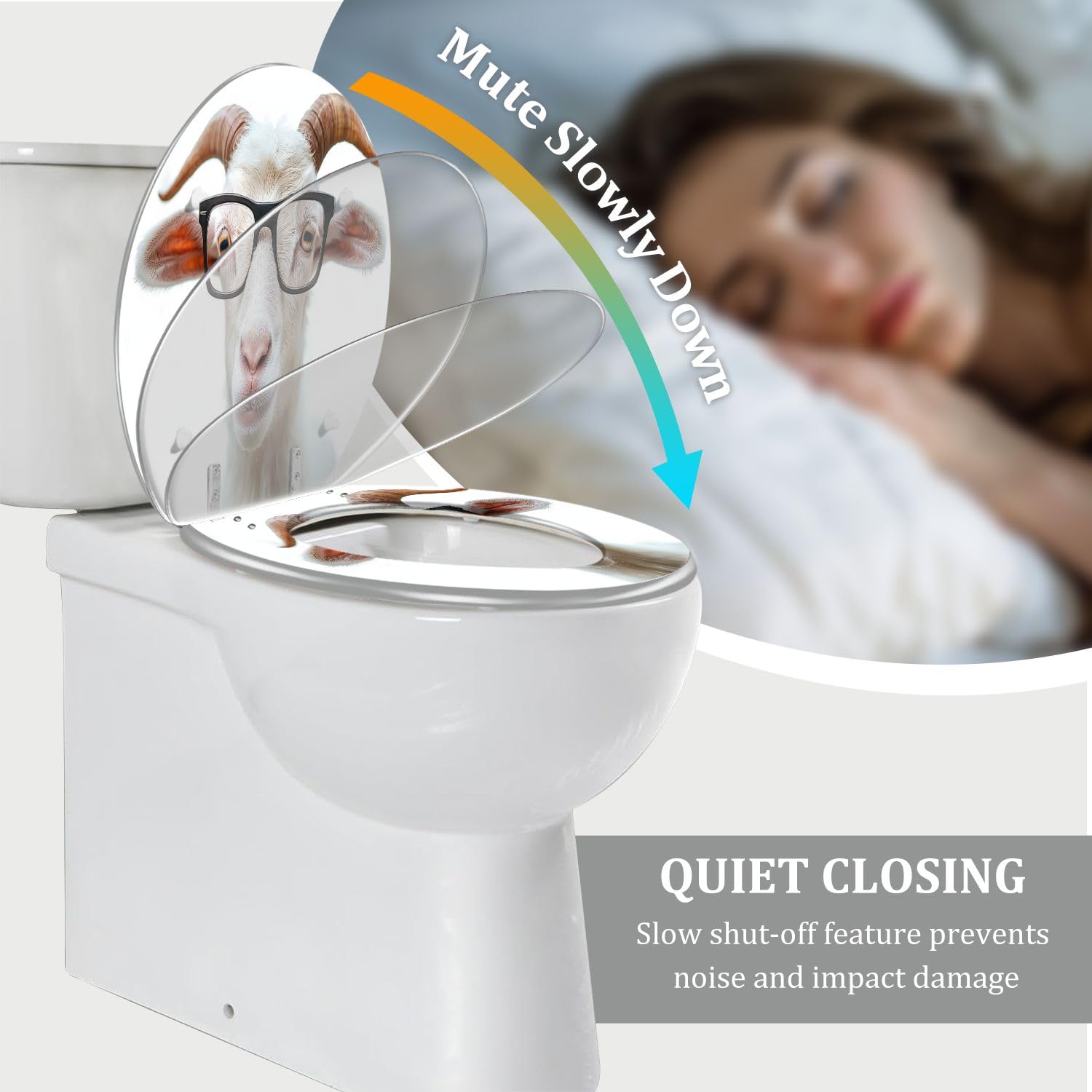 Sedile WC allungato per bagno