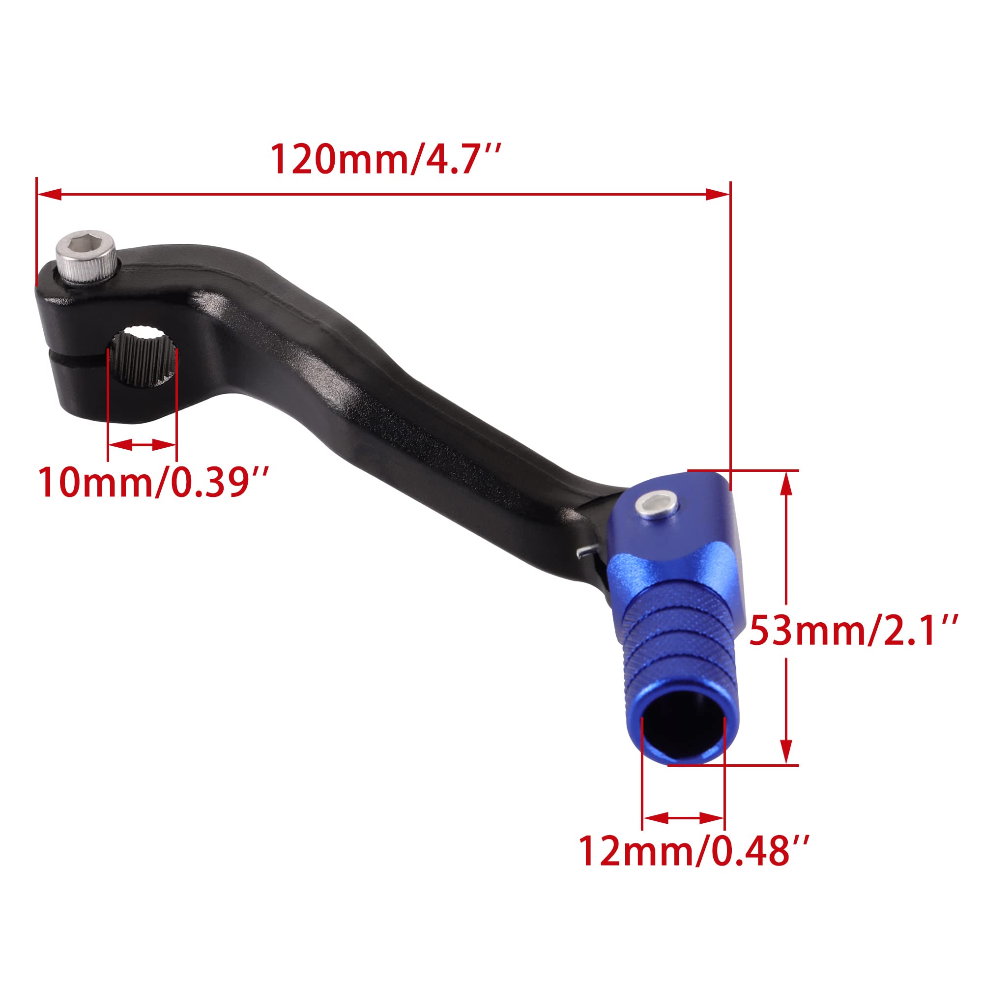 WOOSTAR 2" Leva del Cambio Pieghevole Sostituzione per CB250 Motocross 50cc 70cc 110cc 125cc Pit Bike Blu Nero