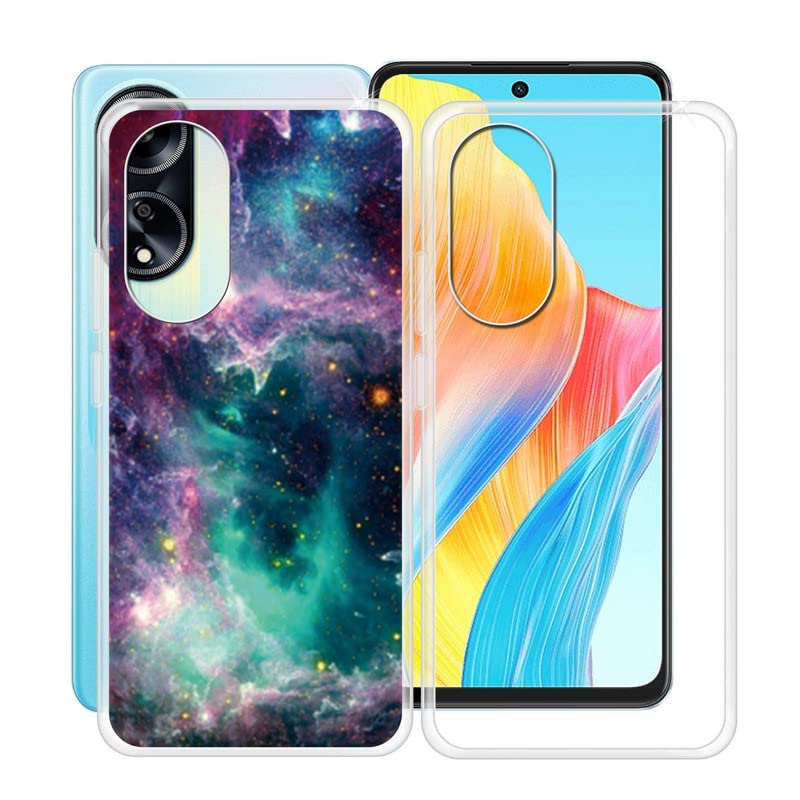 HGJTF Cover per Oppo A98 5G (6.72), 2 Pezzi Ultra-Sottile Anti Graffio Silicone Case Morbida TPU Bumper Antiurto Custodia per Oppo A98 5G - Trasparente + Non toccare