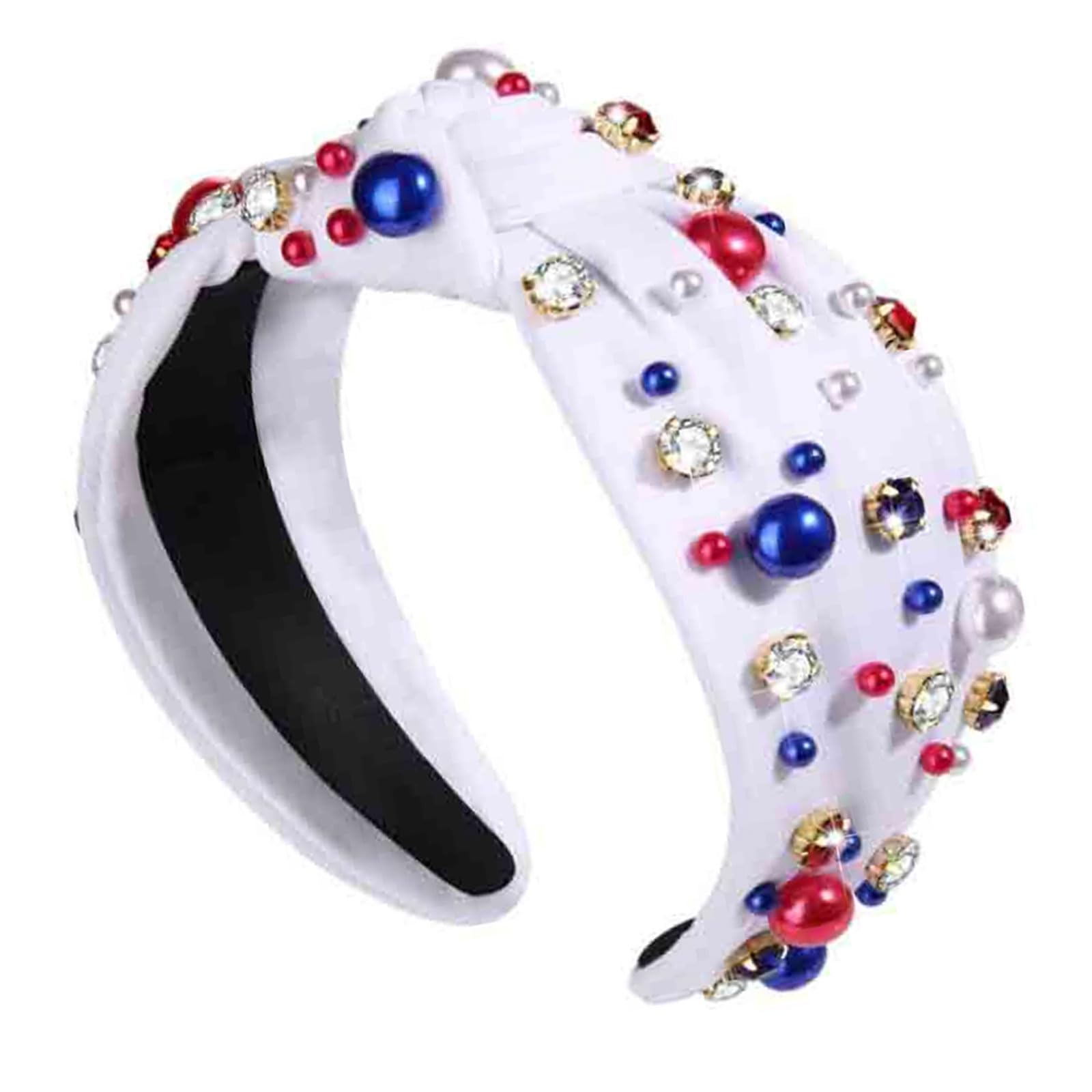 MICFENY Jeweled Headbands Ruched Costume Blingbling Hairband Party Karaoke Punk Photo Props Party Wide Hair Hoop Nightclub