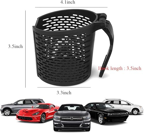 Miniatura 2 de Portavasos para asiento trasero de automóvil, soporte de bebida para asiento trasero de automóvil montado en suspensión de 3.35 pulgadas, soporte de