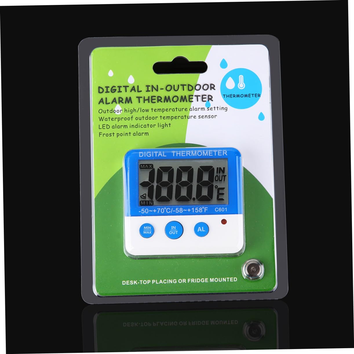 VICASKY 3 Pezzi Termometro per Interni ed Esterni con Allarme Temperatura Alta Bassa Display LED Unità Sensore Temperatura e Umidità Bianco e Blu