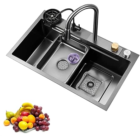 Senhill Edelstahl Küchenspüle 60x45cm - Einzelbecken Mit Nano-Beschichtung