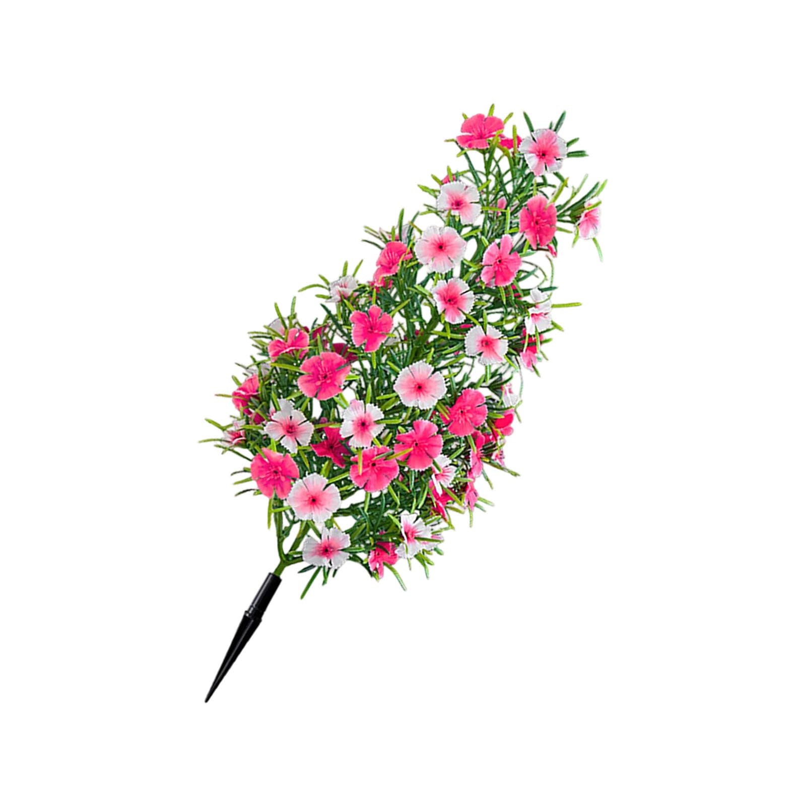 Tfaoys Rose Red Artificial Garden Flower Stake For Patio Containers, Faux Dianthus Accent Pick, 19.68In Outdoor Border Decor Display Faux Dianthus Bush Stake Artificial Carnation Garden Pick Outdoor Flower Border