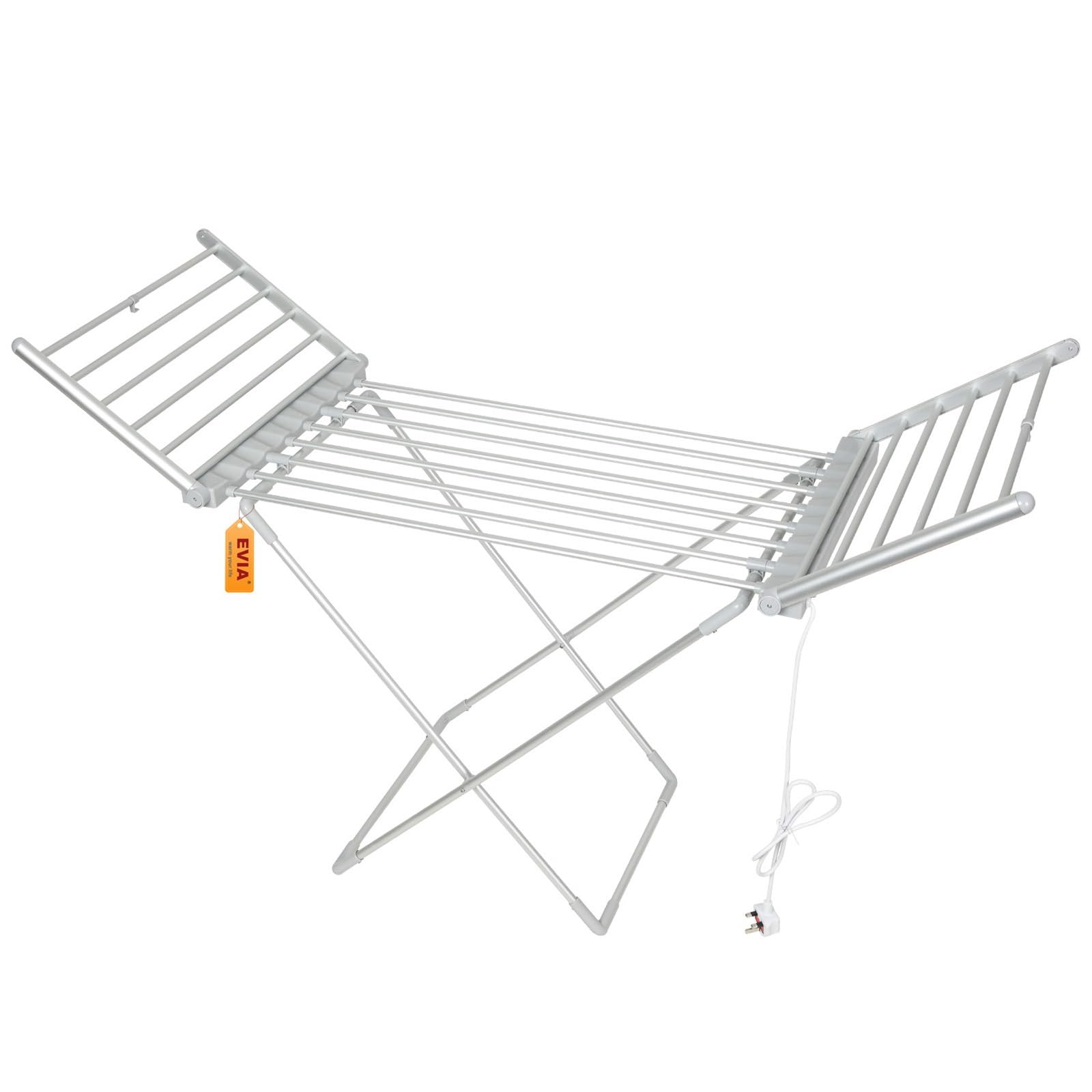 Stendibiancheria Elettrico Asciugabiancheria Pieghevole 120W Design a Forma di X Salvaspazio Stendino Riscaldato Adatto per Interni con 20 Tubi Riscaldanti Stendipanni da Interno