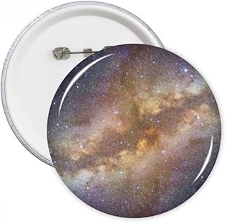 DIYthinker Pin Redondo con diseño de Galaxia en Color Amarillo Oscuro, para Decorar Prendas de Vestir, 5 Unidades L