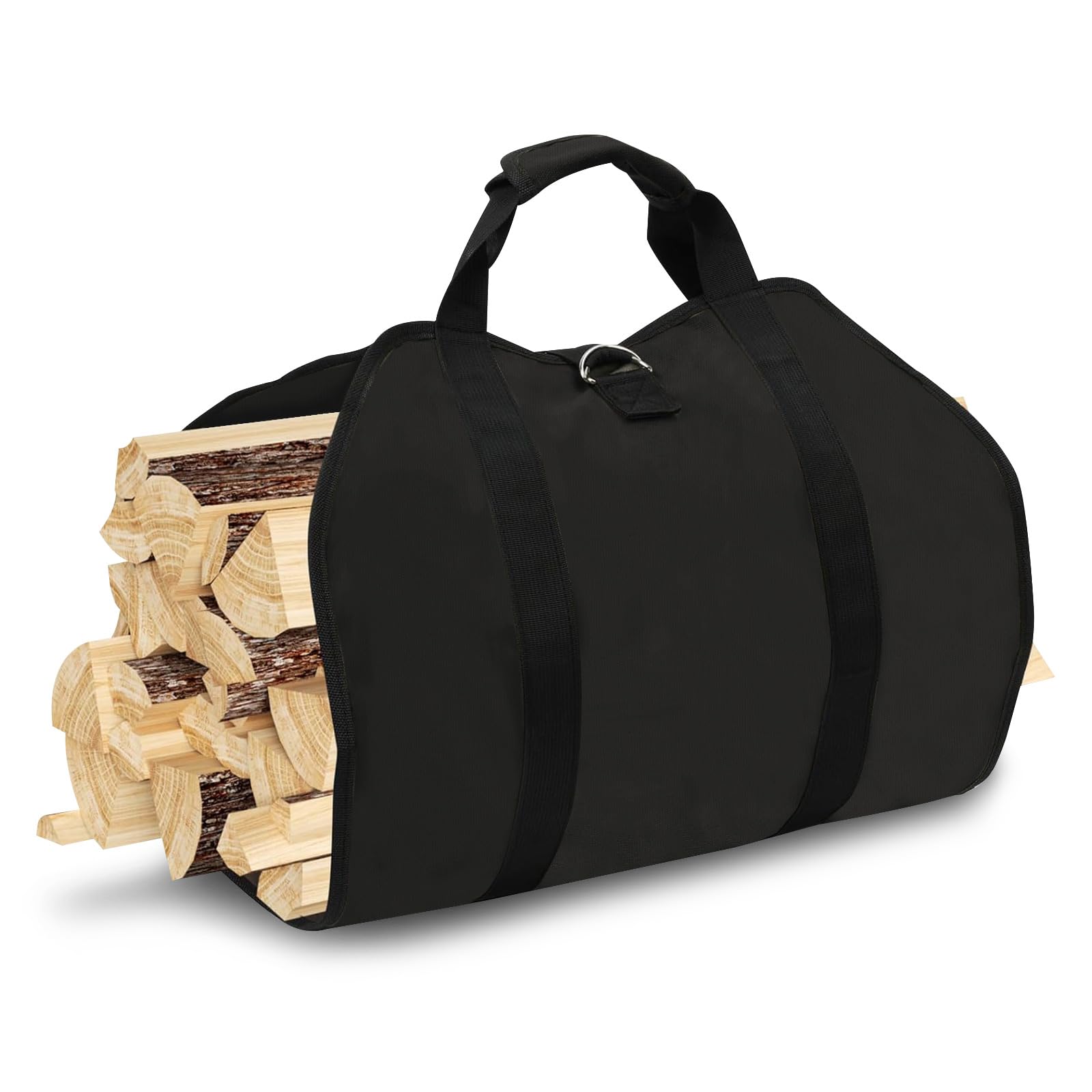 Thatyro Oxford Cloth Firewood Carrier, Heavy Duty Waterproof Fire Wood Carrier Tote with Handles