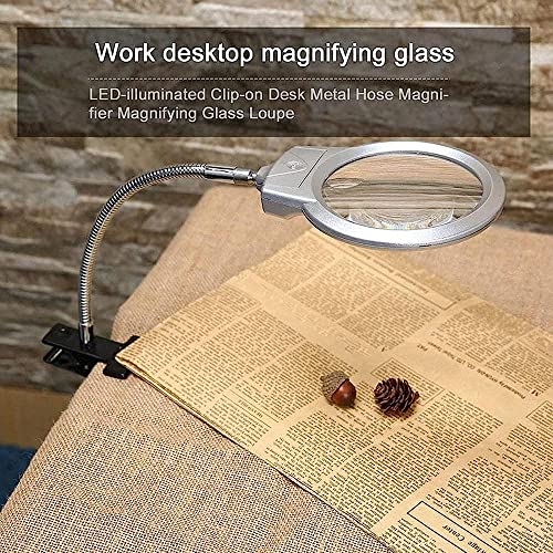 Loupe LED de bureau 2,5X 5X évite la fatigue visuelle - 3