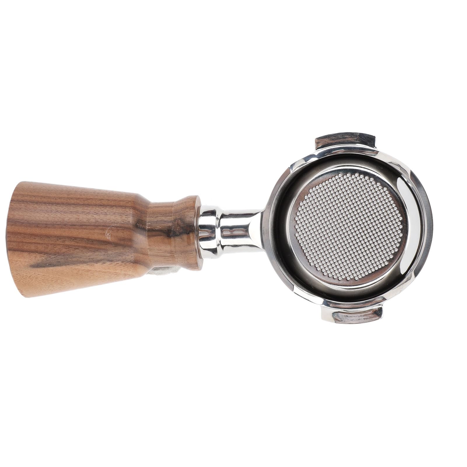 Portafiltro de 58 Mm sin Fondo, Malla Ultrafina Extraíble de Acero Inoxidable 304 y Ergonómico para Expobar E61 y Máquinas Comerciales de 58 Mm (negro)
