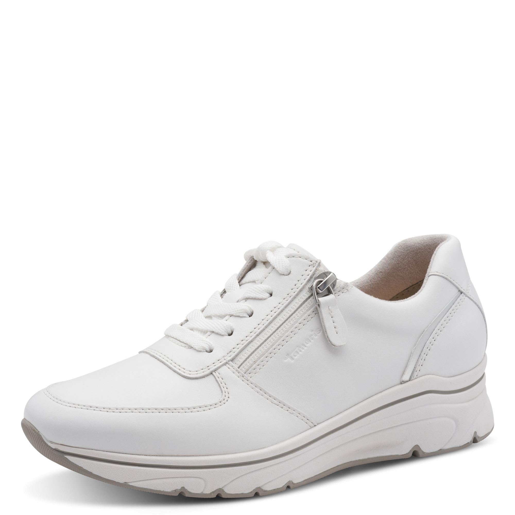 Tamaris Women's 1-23711-42 Trainers, White/Silver, 39 EU