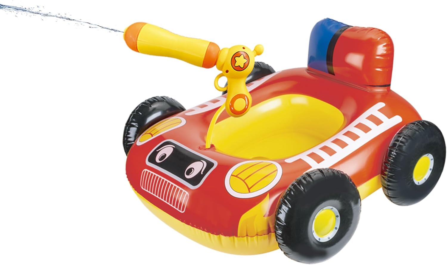 Flotador inflable grande de verano para piscina para niños con pistola de chorro barco pirata y camión de bomberos