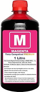 1 Litro Tinta Magenta Compatível Para Impressoras L3210 L3250 L3150 L3110 L1250 L5190 Refil 544