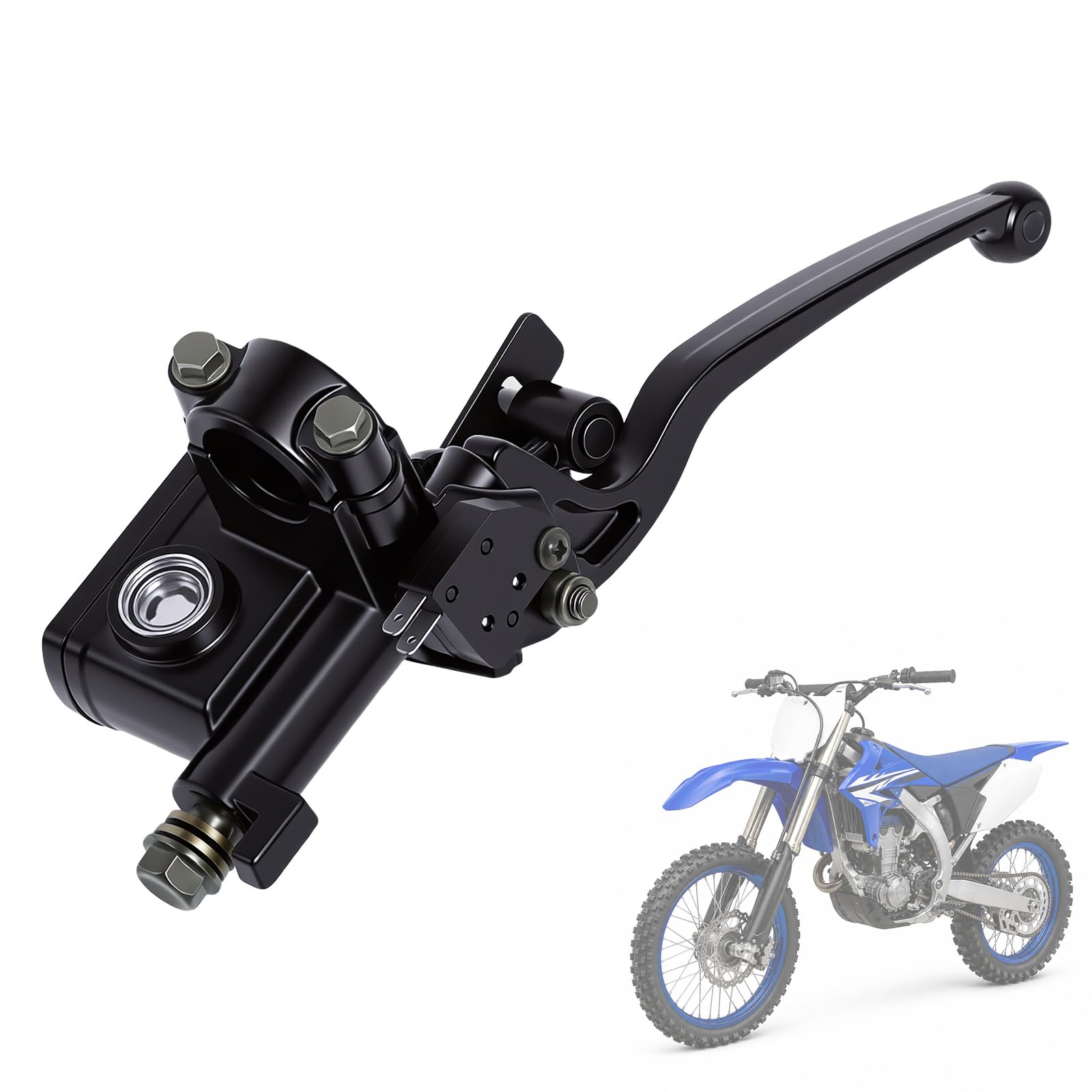 7/8" 22mm Levier de Maître-Cylindre de Frein Hydraulique Droit Avant Universel Pompe pour 50cc 125cc 150cc 250cc GY6 Scooter Quad Atv Dirty Pit Bike par Poweka
