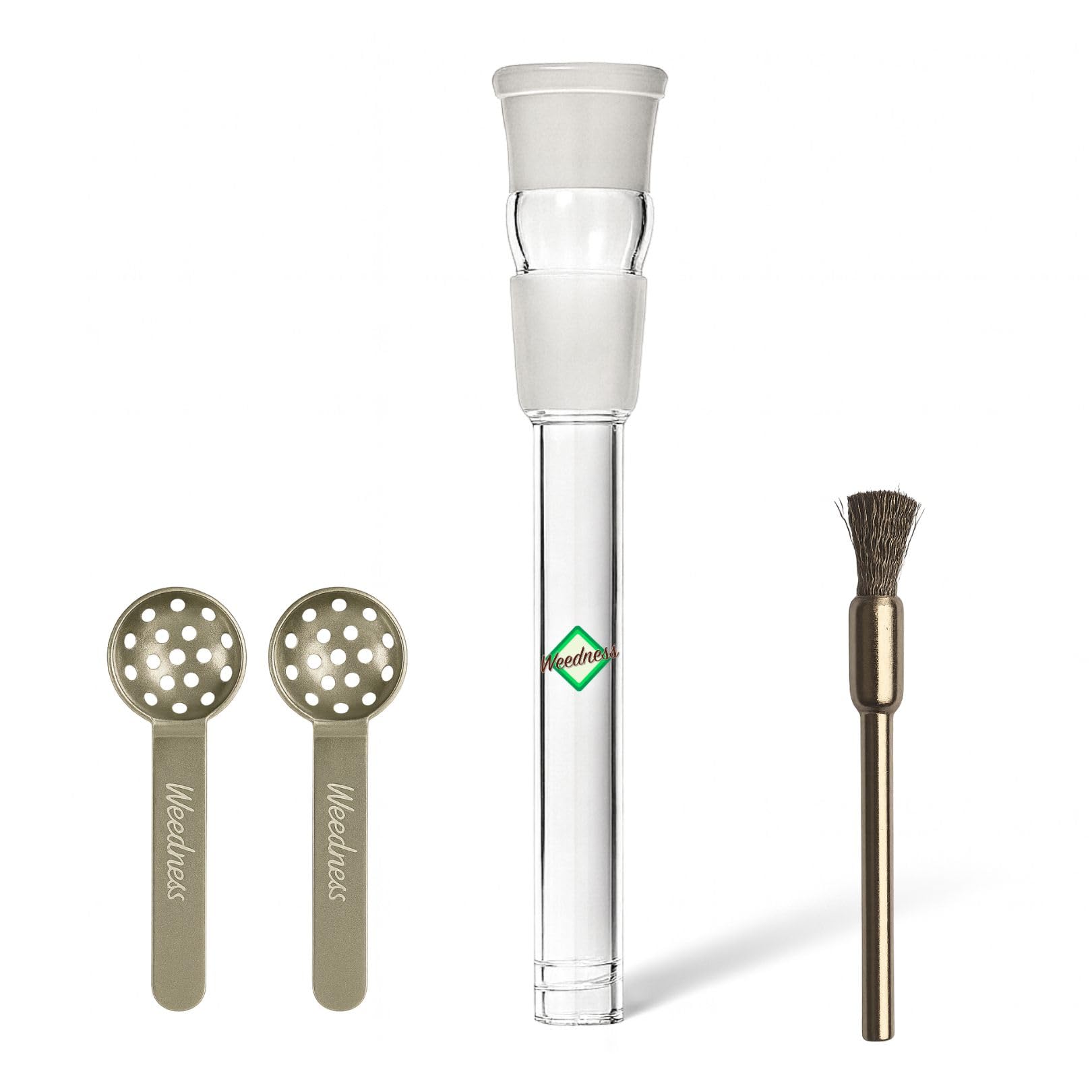 Weedness Bong Verre Chillum Diffuseur 18,8 Mm Fente 15 Cm - Accessoire Shillum Tête Adaptateur Embout Steckchillum Raccord