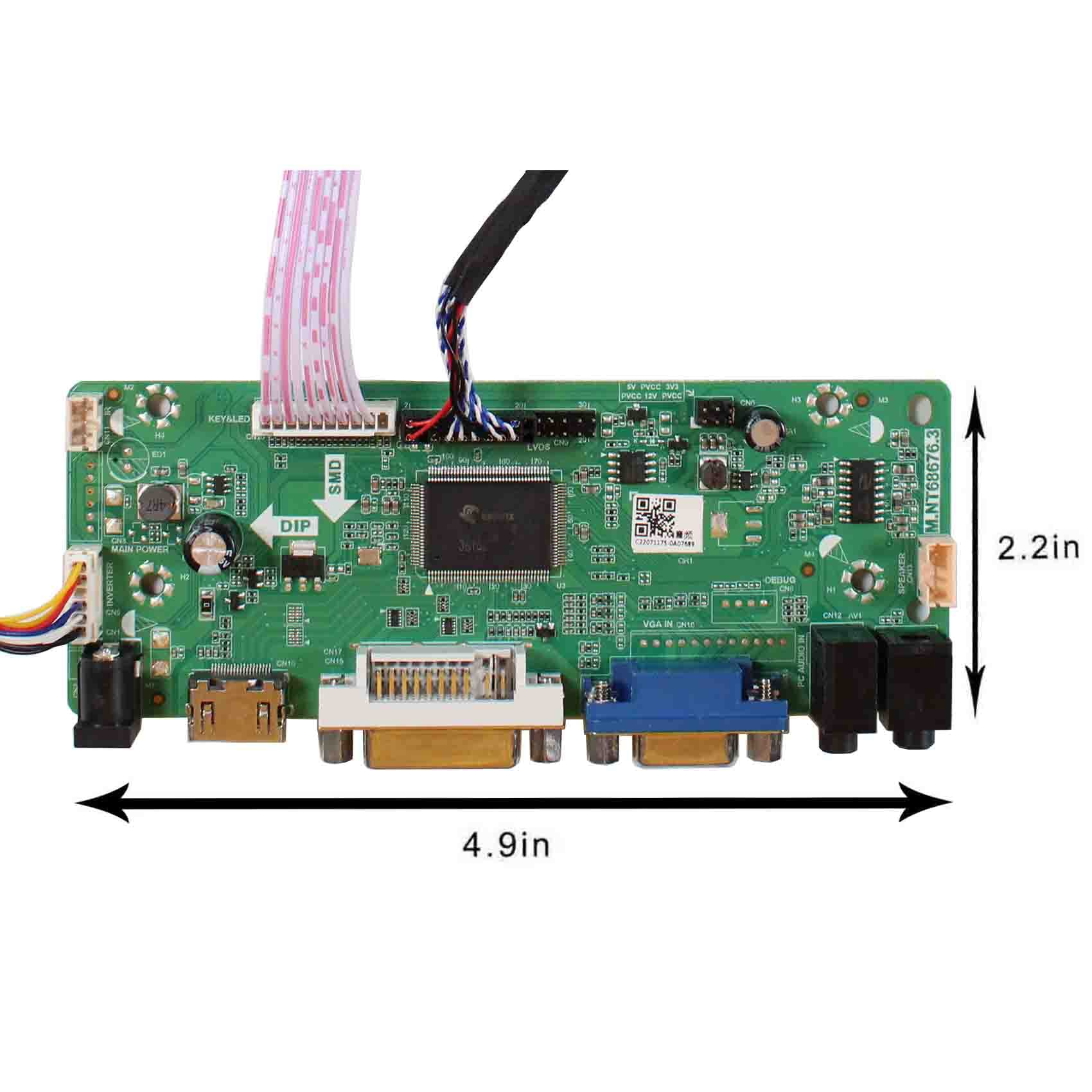 VSDISPLAY Placa controladora H/D DVI VGA para G121AGE-L03 / G121S1-L02