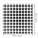 Aneco 12 x 12 Inch Buffalo Plaid 4 Sheet White & Black Plaid Fabric Printed Vinyl Sheets Adhesive Thermal Transfer Cloth Craft