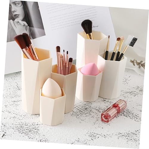 Miniatura 8 de VILLCASE 1 caja de soporte para brochas cosméticas, bolígrafos + accesorios para lápices para escritorio, organizador de lápices, organizador de