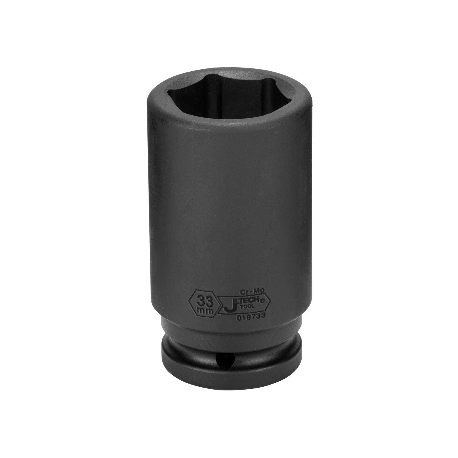 Jetech 3/4-Inch Drive 33mm Deep Impact Socket with 6-Point Design, Heat-Treated Chrome Molybdenum Alloy Steel, Metric