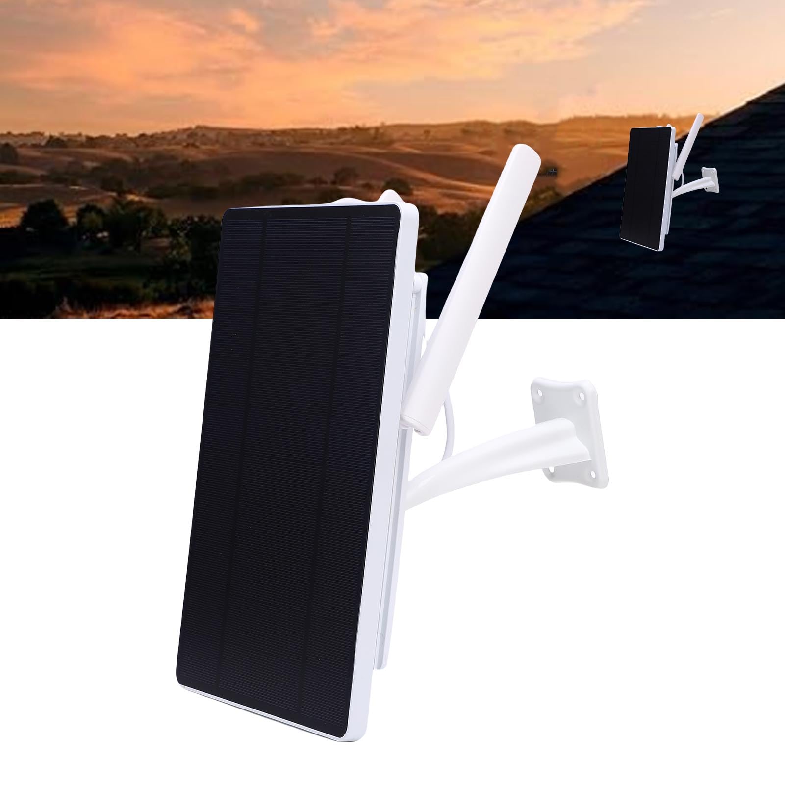 Gugxiom Solar WiFi Extender Signal Booster Outdoor, Longue Portée, Répéteur WiFi 2,4 GHz, avec Panneau (Version européenne (B1 / 3/7/8/20/28A / 40 B1/8))