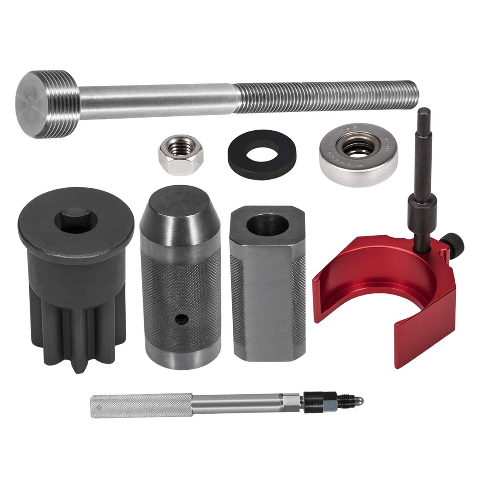 Set di 9 attrezzi per la rimozione della tazza dell'iniettore e l'installazione, per riparazione motori diesel Caterpillar 3406E, C-15, C-16