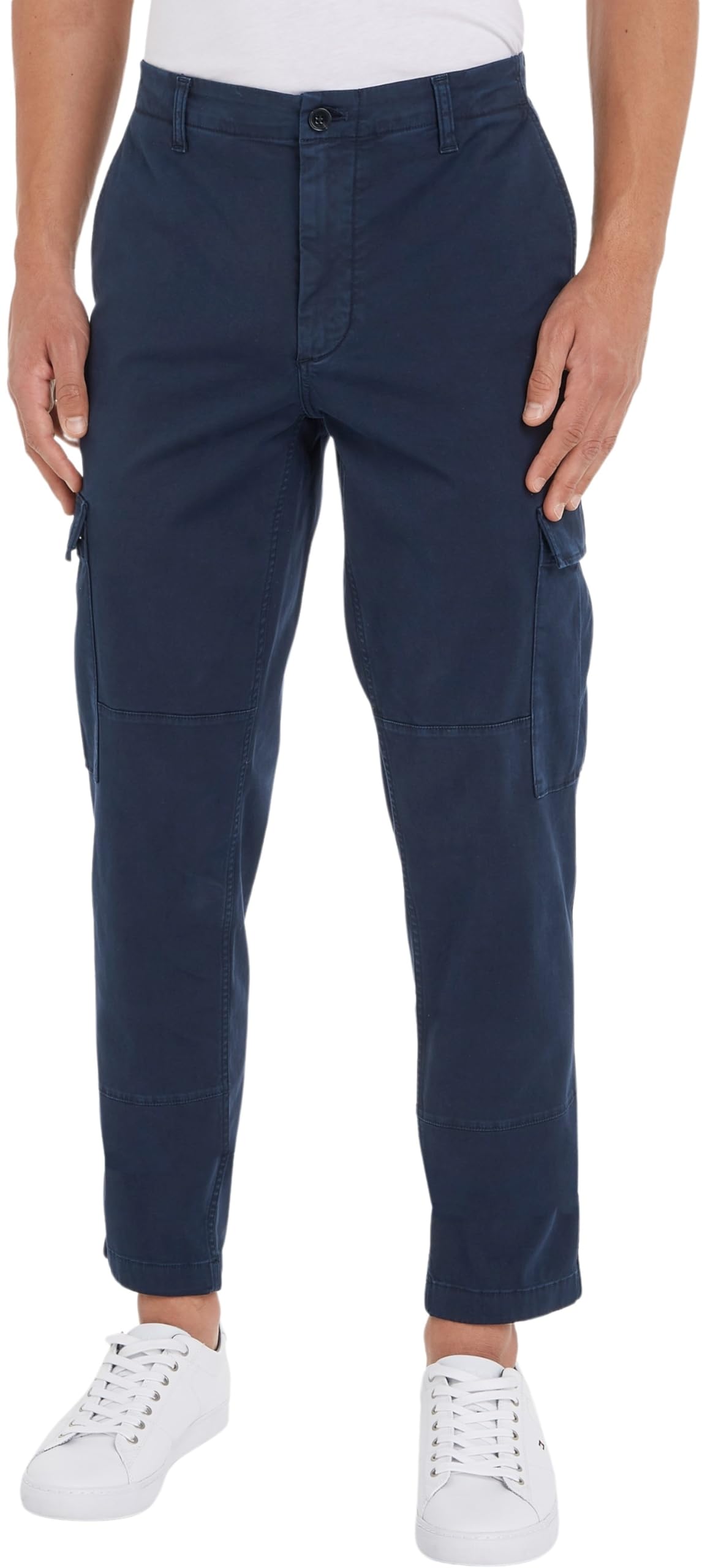 Tommy Hilfiger Men Chelsea Cargo Gabardine Trousers, Blue (Desert Sky), 32W / 32L