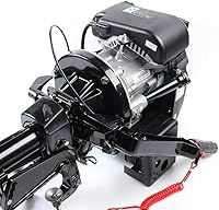Vista 8 de TFCFL Motor fuera de borda, motor fuera de borda de 6 HP 4 tiempos, motor de barco de pesca inflable marino con sistema de refrigeración por aire