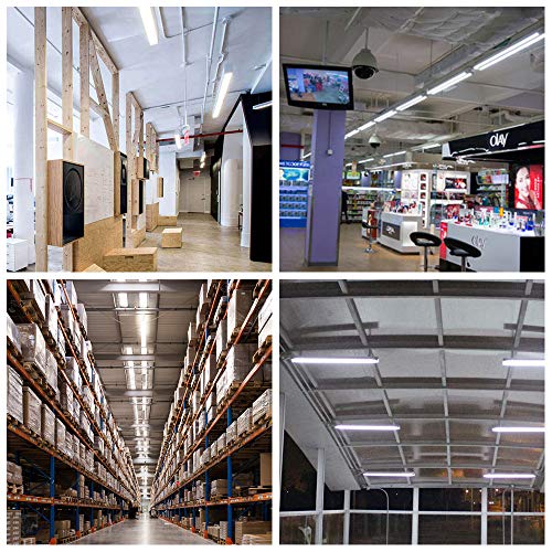 R17D/HO 8FT LED Light Tubes - JESLED LED Bulbs 45W (110w Equivalent), 6000K, 4800LM, Clear Cover, 8 Foot F96T12/CW/HO Fluorescent Bulbs Replacement, Ballast Bypass, Dual Ended Power (20-Pack) - Thumbnail 7