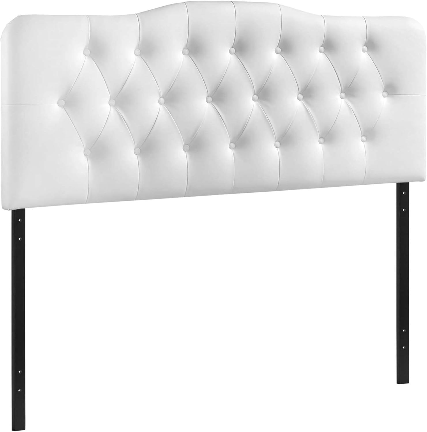 Annabel Button Tufted Faux Leather Full Headboard - Tranquil Haven