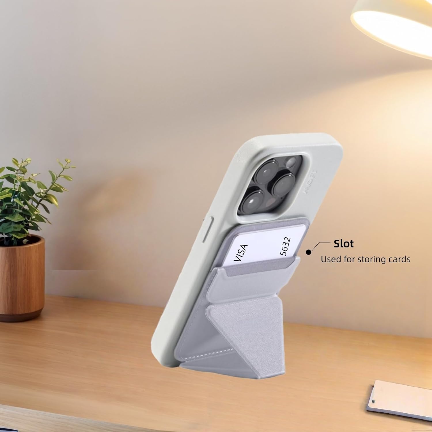 Magnetic Wallet for MagSafe with Stand, RFID Blocking, 2 Card Holder, Slim Leather, Compatible with iPhone 17 16 15 14 13 12 Series - Image 6