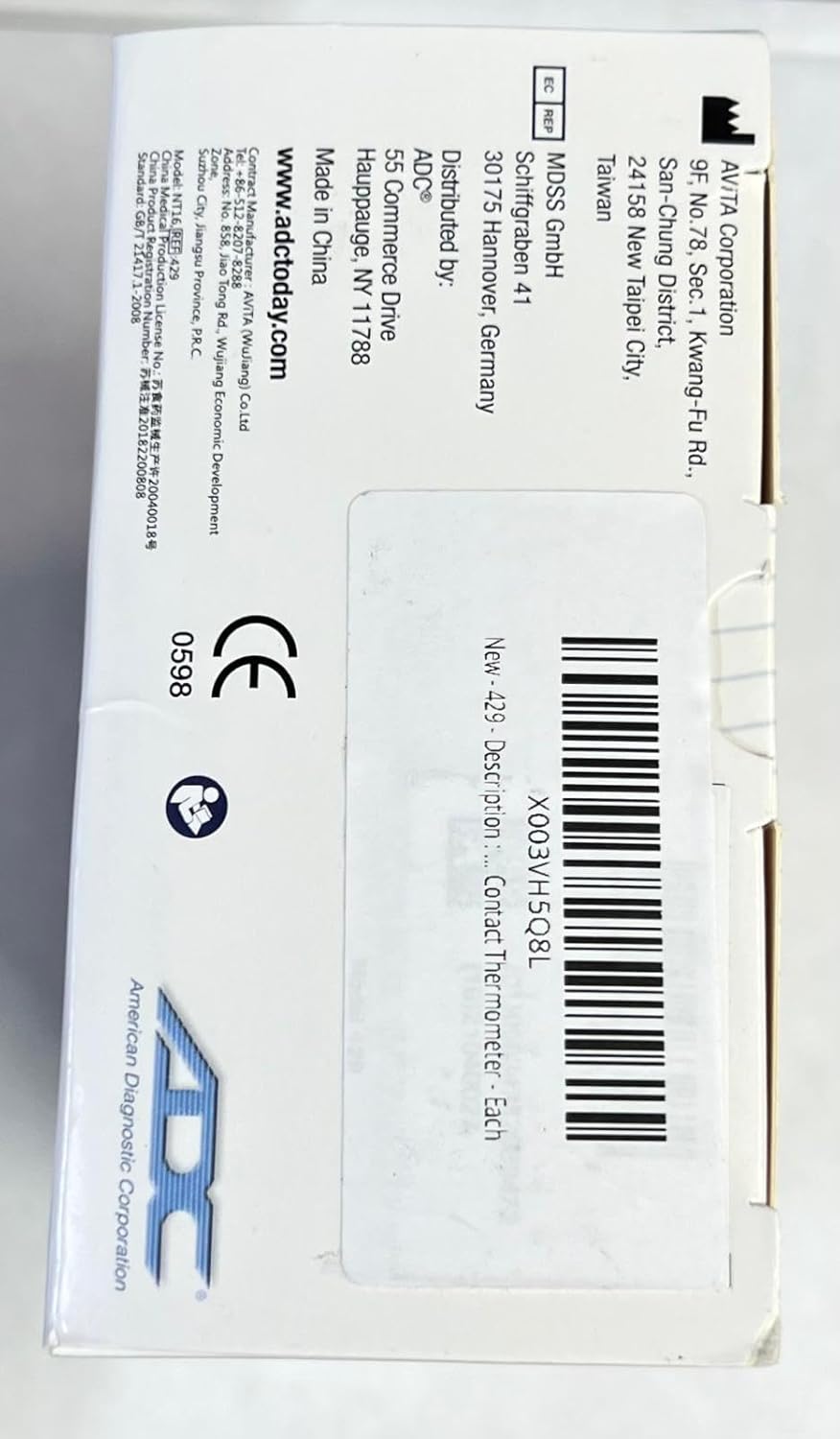 Description : Adtemp 429 - ADC No Contact Thermometer - Each