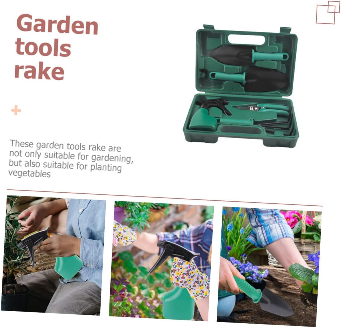 1 Set Garden Tool with Storage Case Gardening Tools Including Shovel Rake Scissors and Sprayer Ergonomic Design for Easy Use Durable and Sturdy for Efficient Gardening