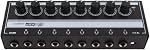 8-Channel Amplificateur d'écoute, amplificateur audio stéréo métal portable avec 12V Adaptateur d'alimentation, Amplificateur audio maison pour Studio et Stage