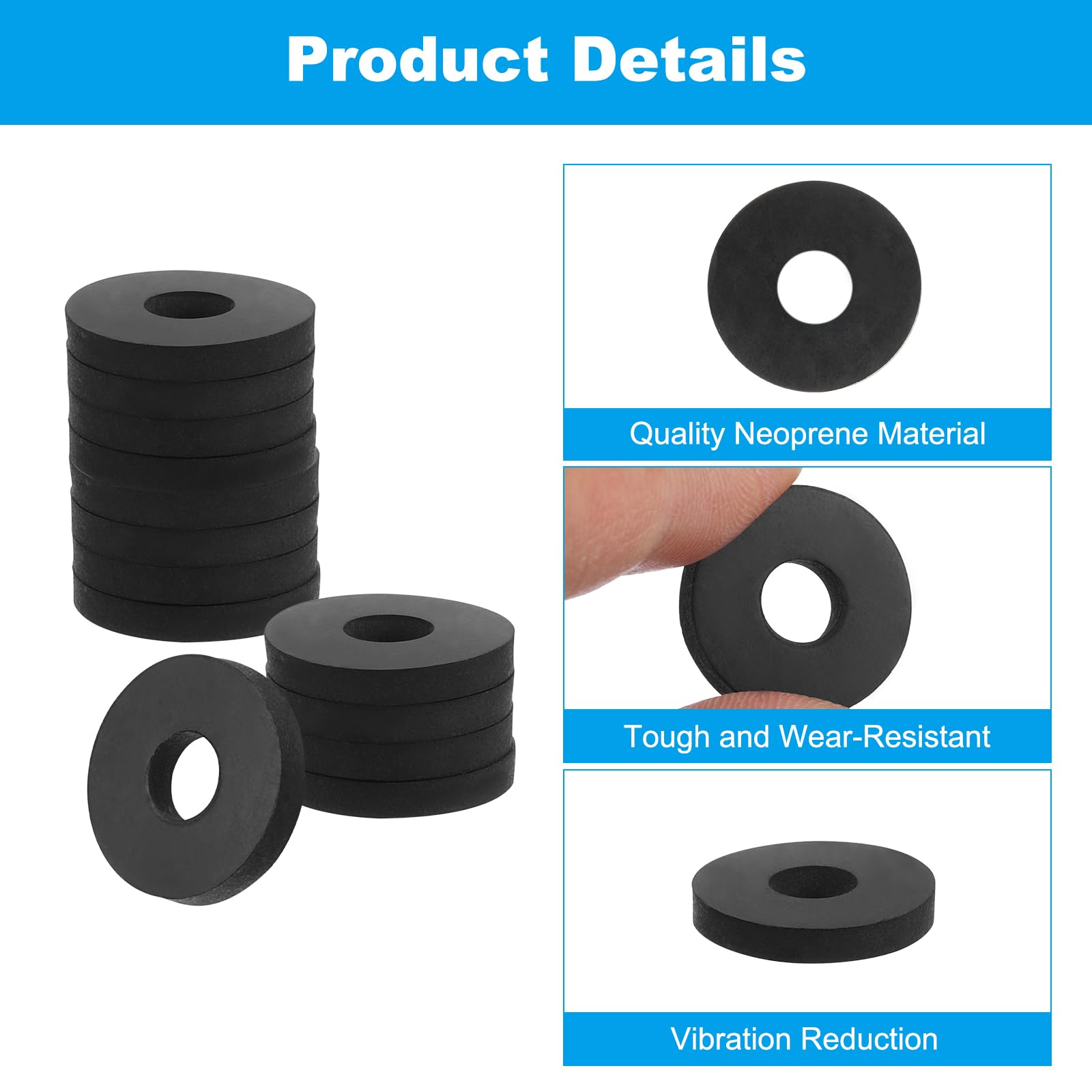 PATIKIL Flat Rubber Washers - Image 4