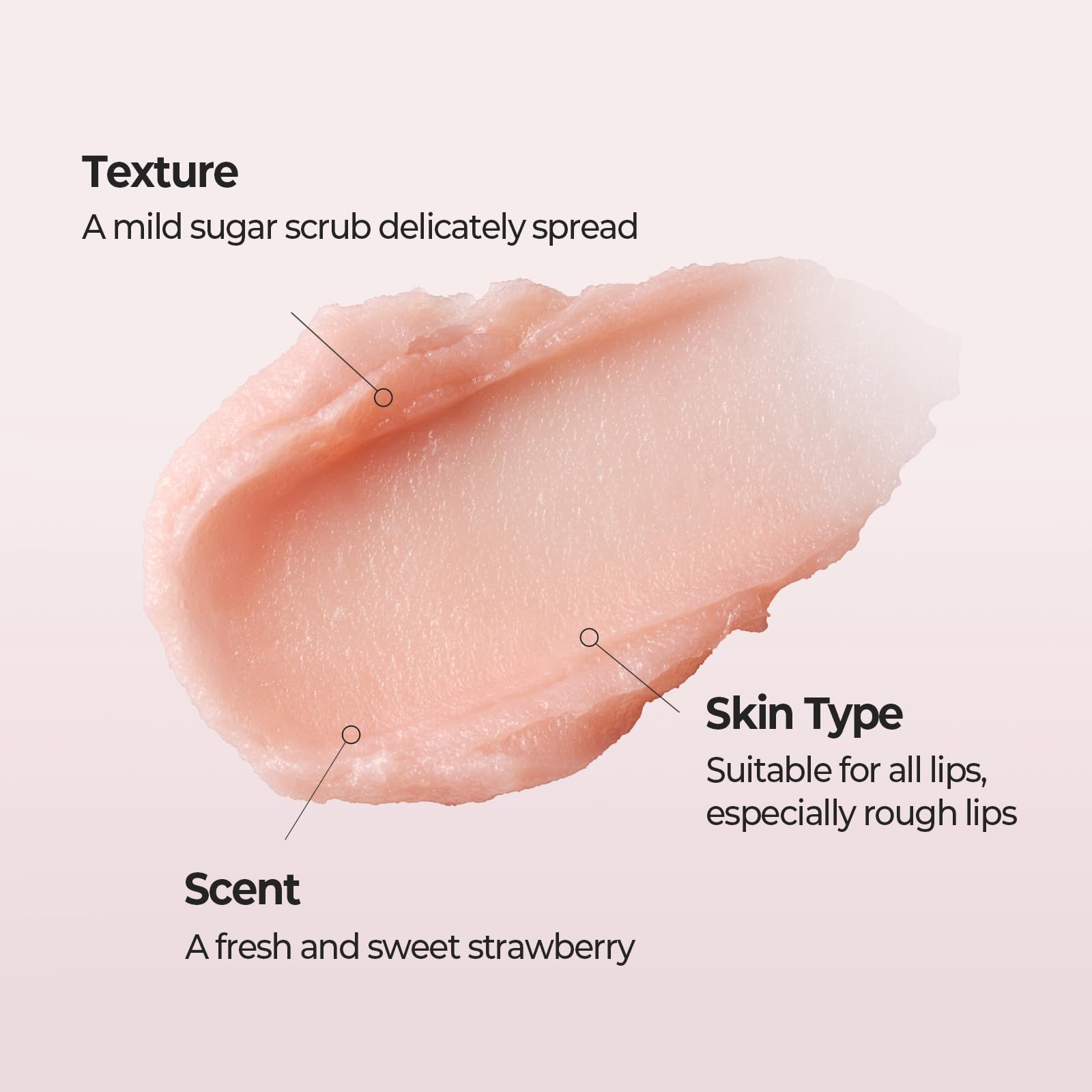 SKINFOOD - Mascarilla exfoliante labial de azúcar y fresa, cuidado de los labios, producto hidratante coreano para labios suaves y lisos, nutrición profunda, exfoliante de azúcar suave vegano (0.71 4