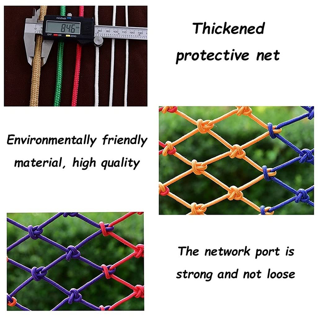 Rete di sicurezza per parco giochi per bambini, resistente, 8 mm, a doppio strato, per arrampicata e casa sull'albero, accessori (2 x 4 m) per divertimento e avventura all'aperto in sicurezza