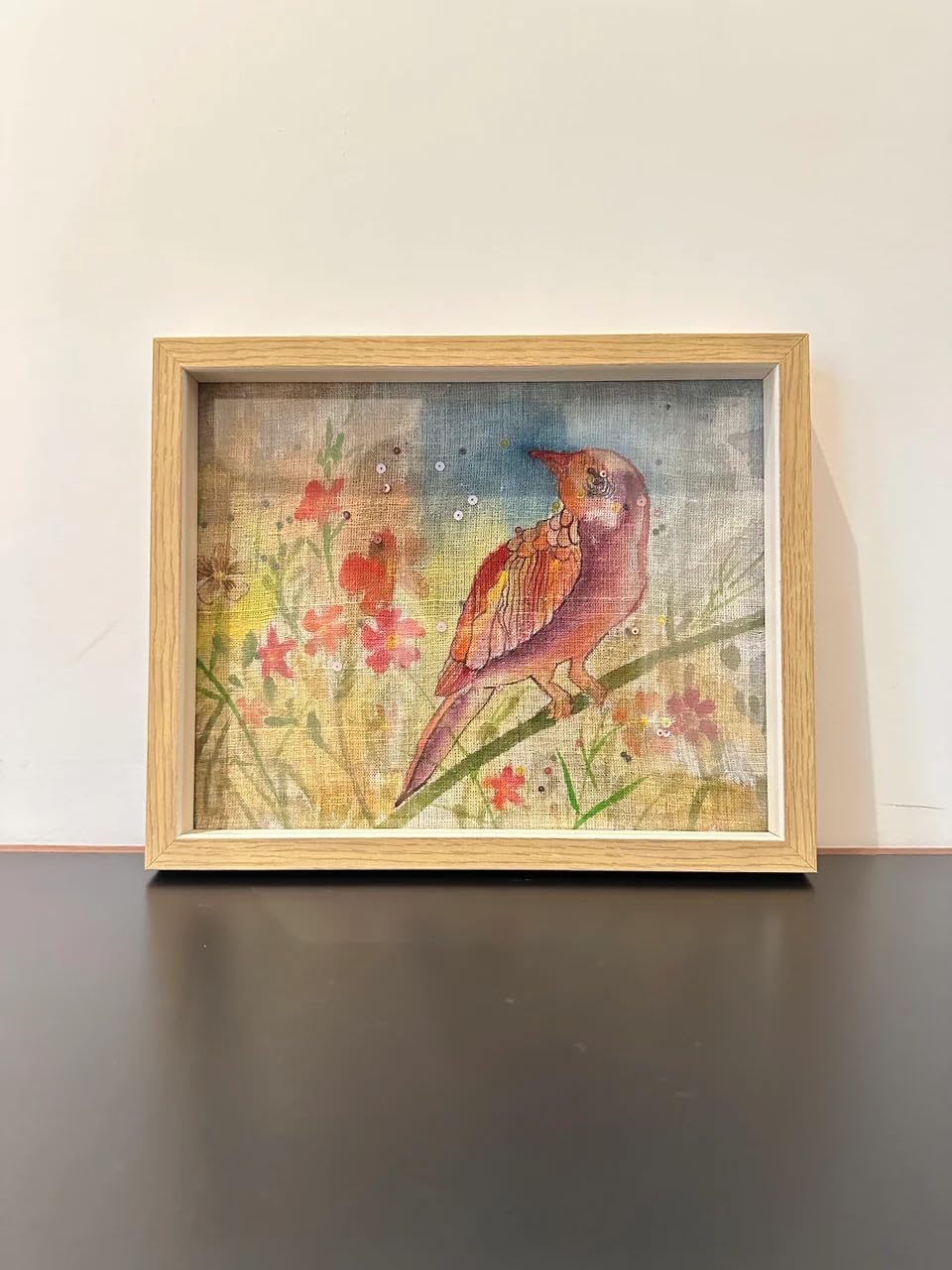 Charming Watercolor Bird Art with Floral Accents: A Timeless Piece for Your Home-image-45
