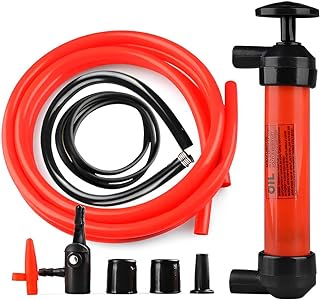 Car Siphon Transfer Pump Kit, 200cc Siphon Hand Pump Kit Fluid Fuel Extractor Suction Tool, Multi-Purpose Manual Oil Pump Fuel Liquid Transfer Pump for Oil Gasoline Water Liquids and Air