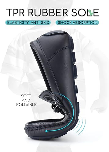 Miniatura 3 de JABASIC Mocasines Penny para niños, estilo casual, sin cordones, zapatos de vestir para niños