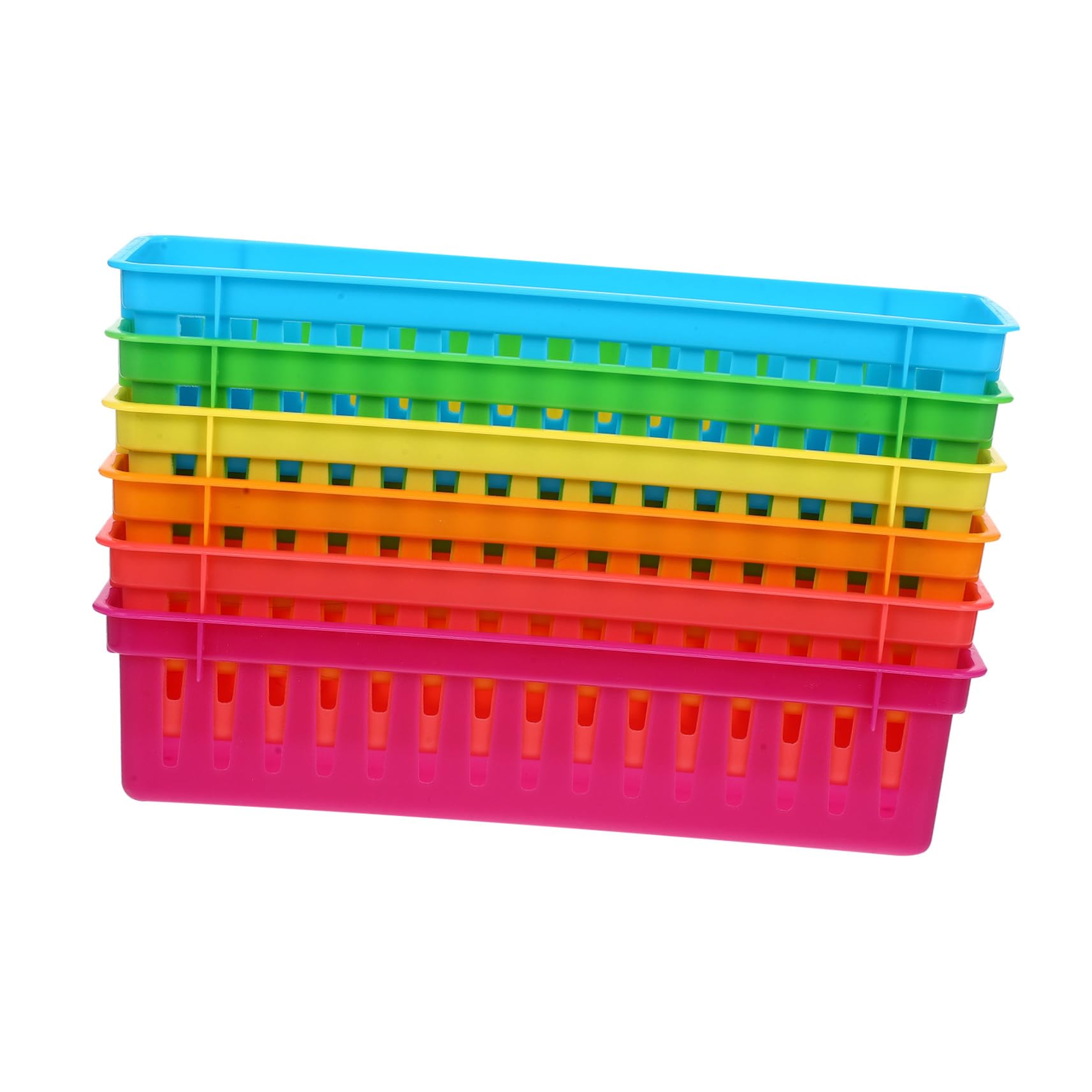 Tofficu 30 pezzi Portapenne Colorati Plastica Organizer Compatto per Scrivania Scuola Ufficio Aperti Resistenti e Facili per Cancelleria e Piccoli Oggetti
