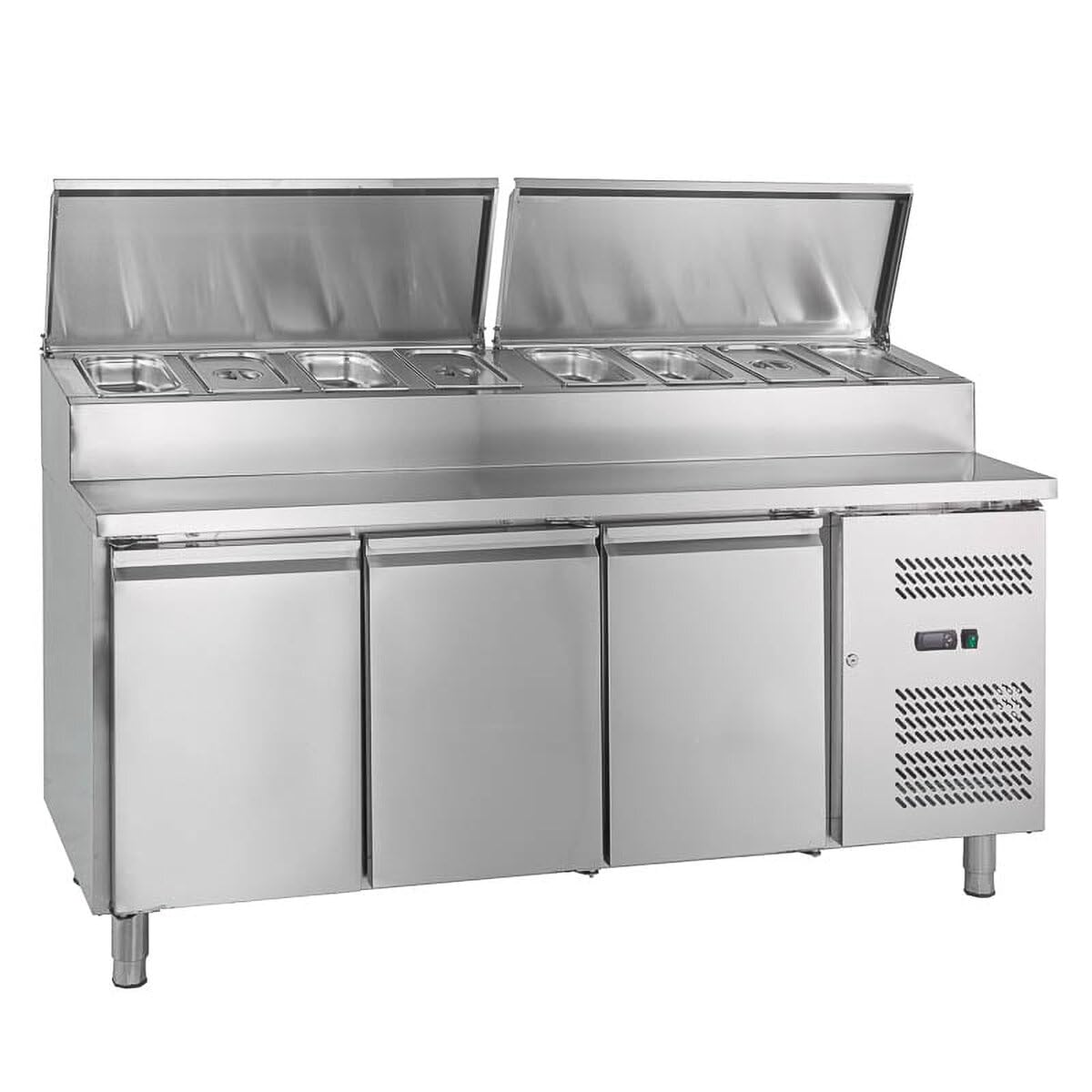 GastroHero Table de préparation ECO 3000 pour 8 bacs x GN 1/3 | CHR Fournitures de la restauration